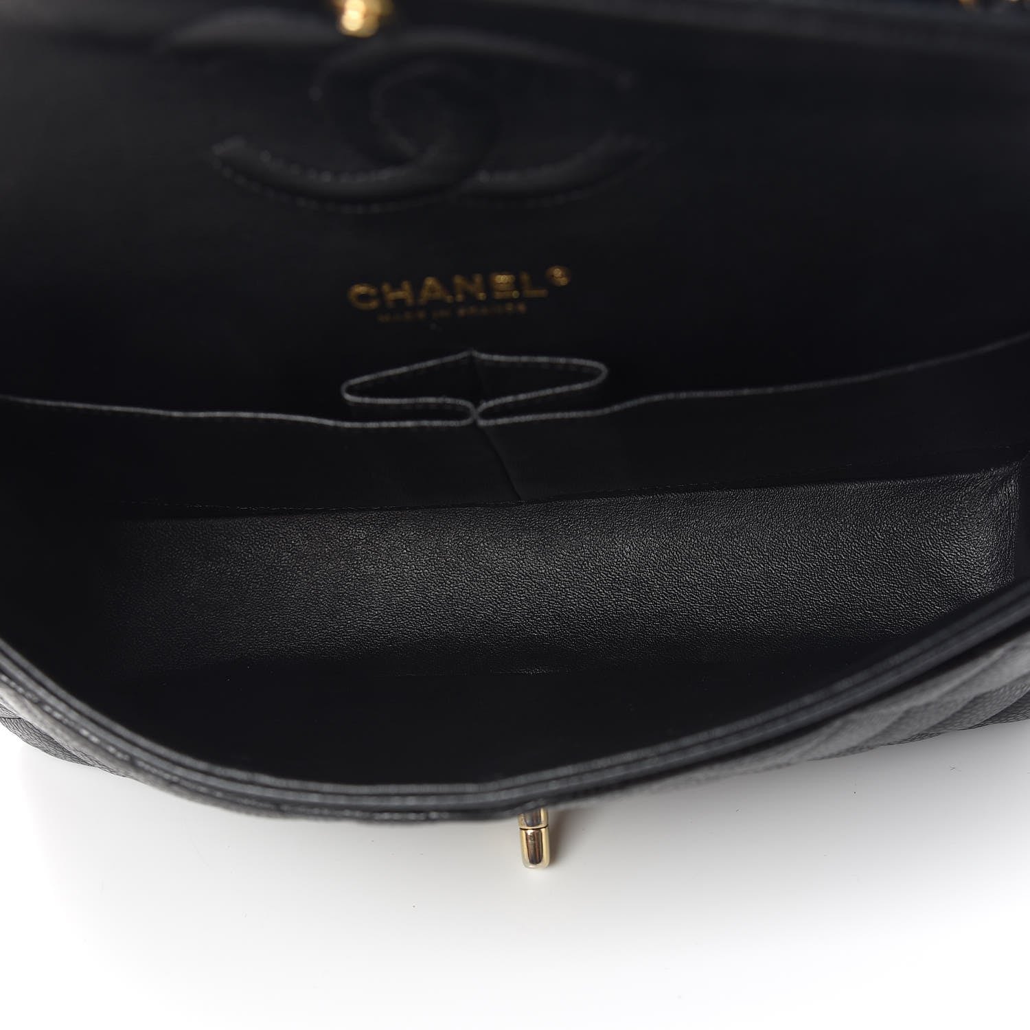 Chanel Caviar Quilted Medium Double Flap Black 7 of 10