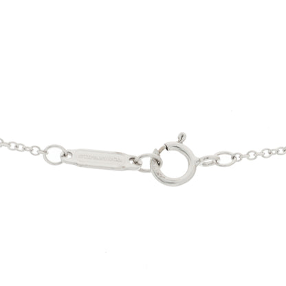 Tiffany 18K White Gold Diamond Small T Smile Pendant Necklace 5 of 6