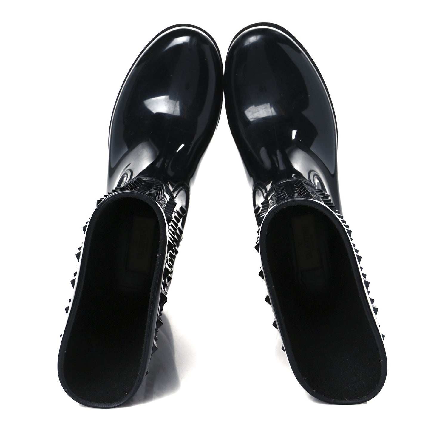 Rubber Rockstud Short Rainboots 38 Black