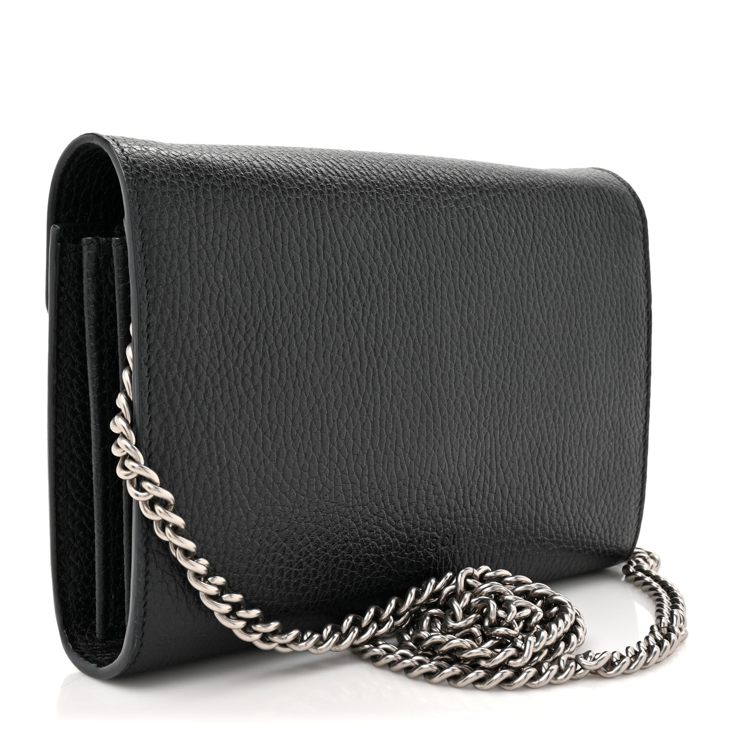 Calfskin Mini Dionysus Chain Wallet Black