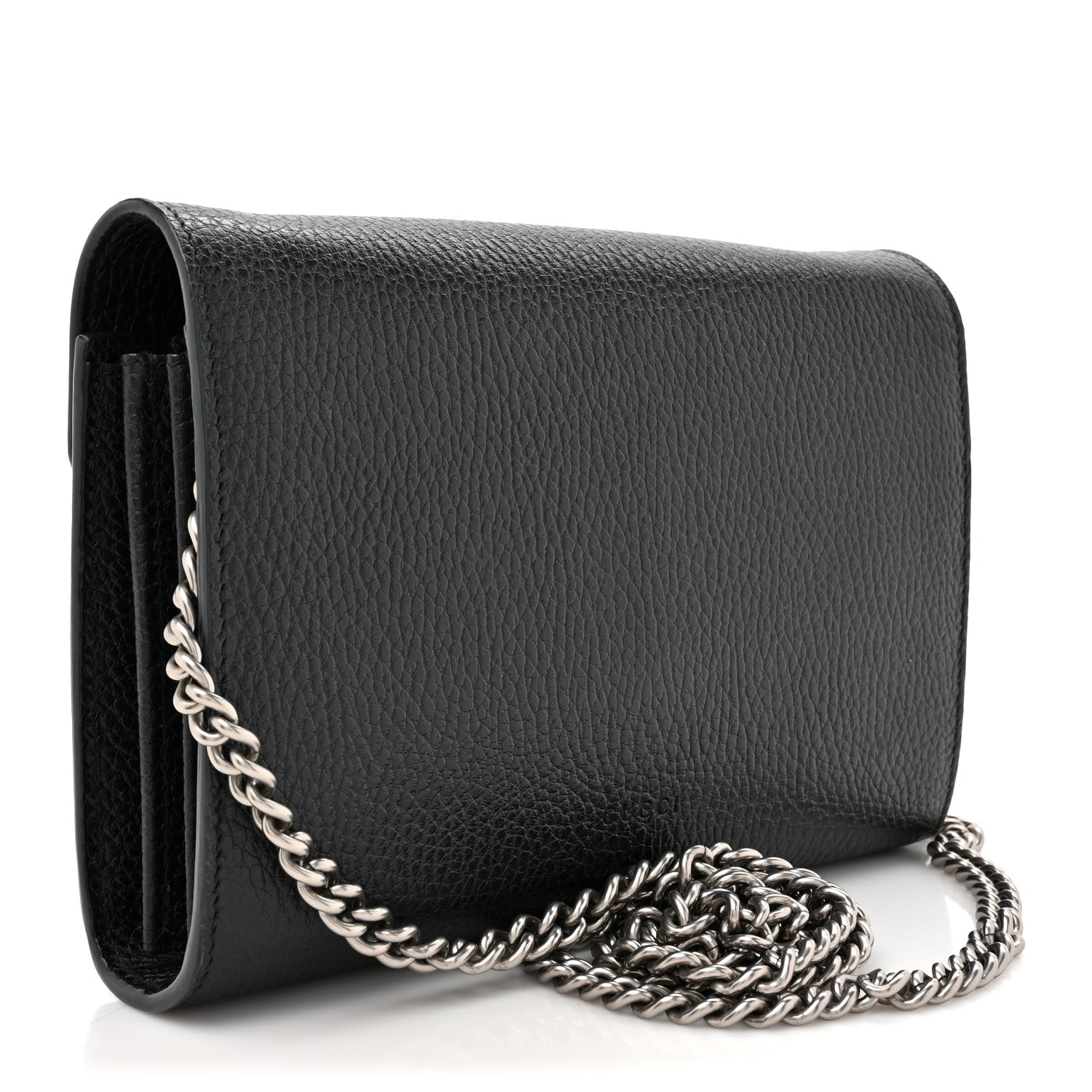 Gucci Calfskin Mini Dionysus Chain Wallet Black 3 of 11