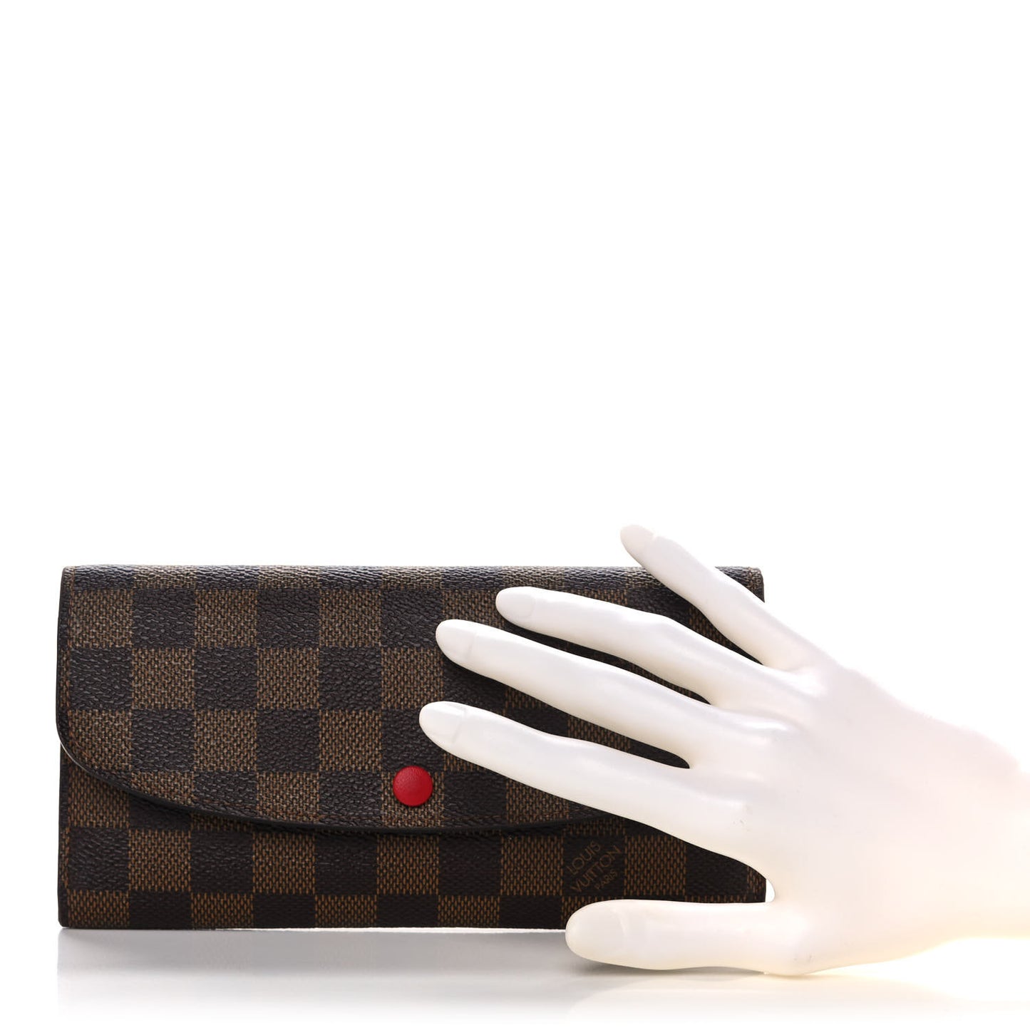 Damier Ebene Emilie Wallet Red
