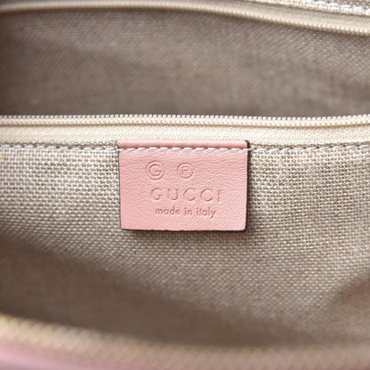 Gucci Soft Microguccissima Medium Zippered Satchel Soft Pink 6 of 10