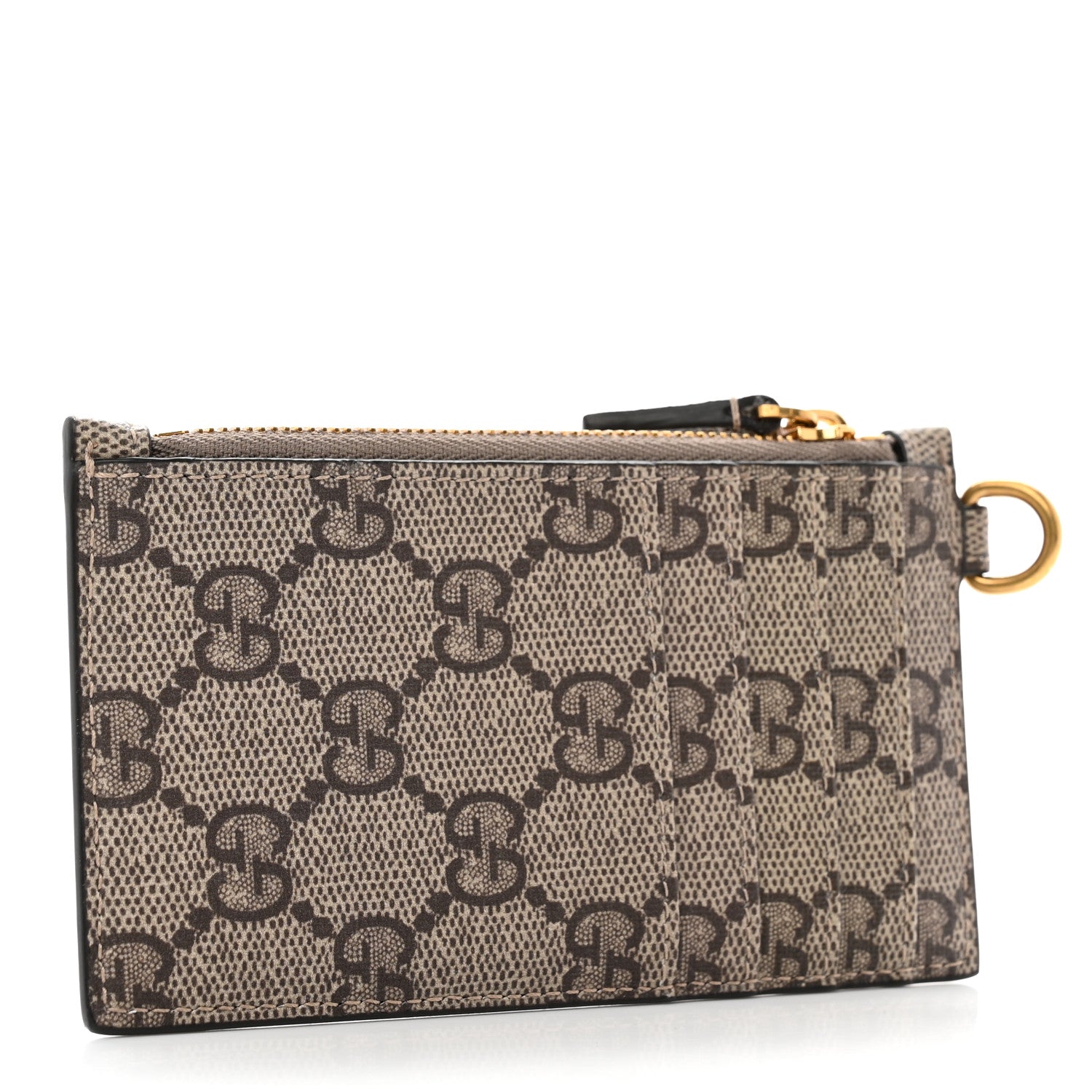 Gucci X BALENCIAGA GG Supreme Monogram Logo Card Case With Strap Beige Ebony 3 of 6