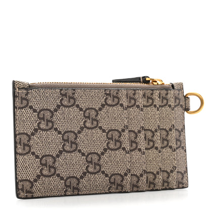 Gucci X BALENCIAGA GG Supreme Monogram Logo Card Case With Strap Beige Ebony 3 of 6