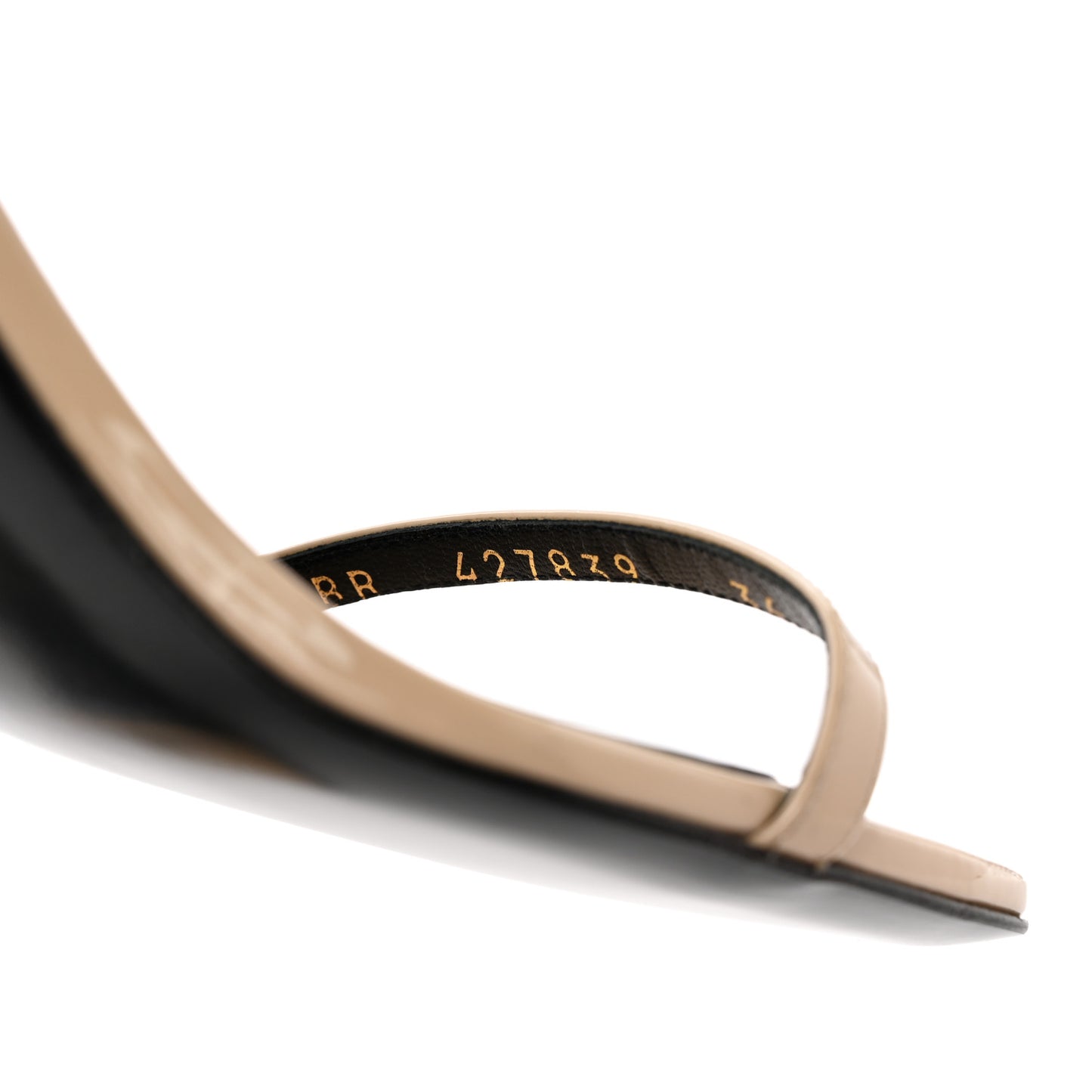 Calfskin Jane 110 Ankle Strap Sandals 36 Beige