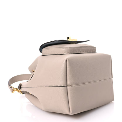 Louis Vuitton Calfskin Lockme Bucket MM Greige 4 of 10