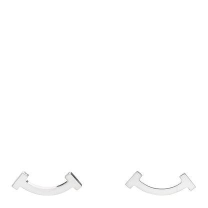 Tiffany Sterling Silver T Smile Stud Earrings 1 of 6