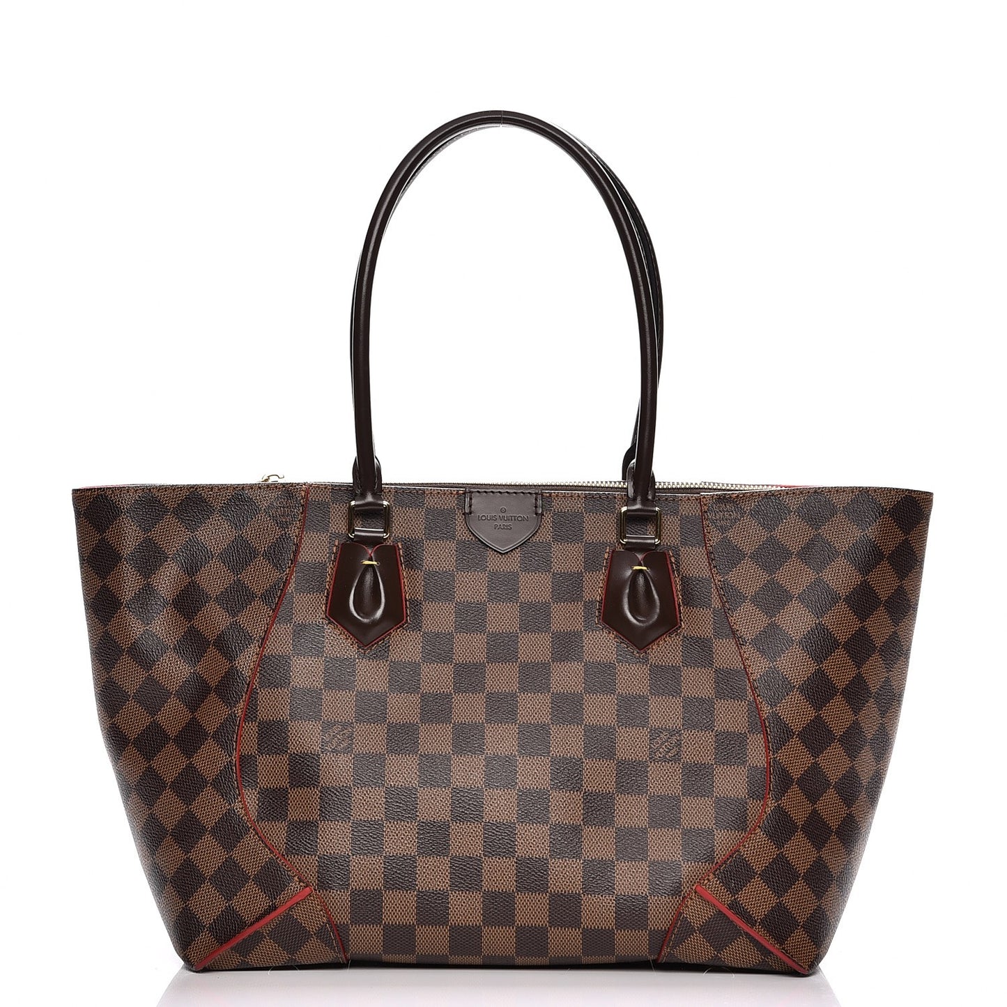 Damier Ebene Caissa Tote MM Cherry