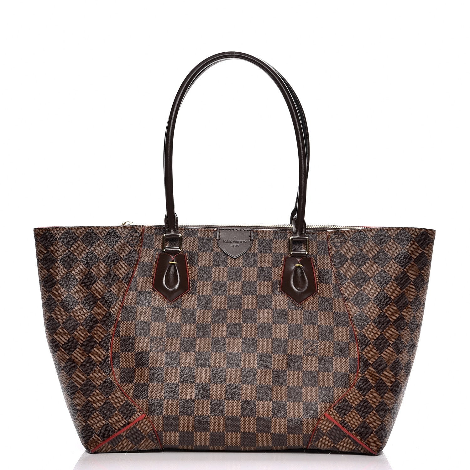 Louis Vuitton Damier Ebene Caissa Tote MM Cherry 1 of 7
