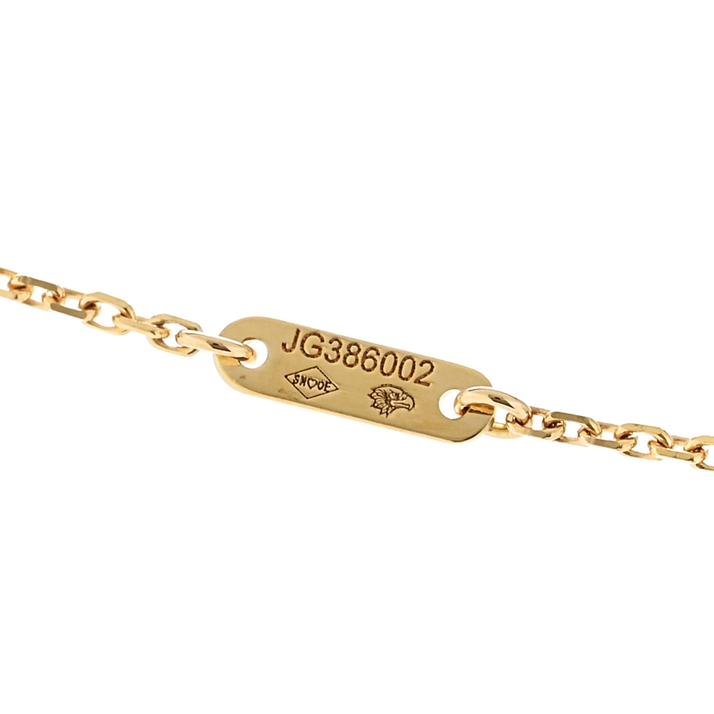 18K Yellow Gold Mother of Pearl Sweet Alhambra Pendant Necklace