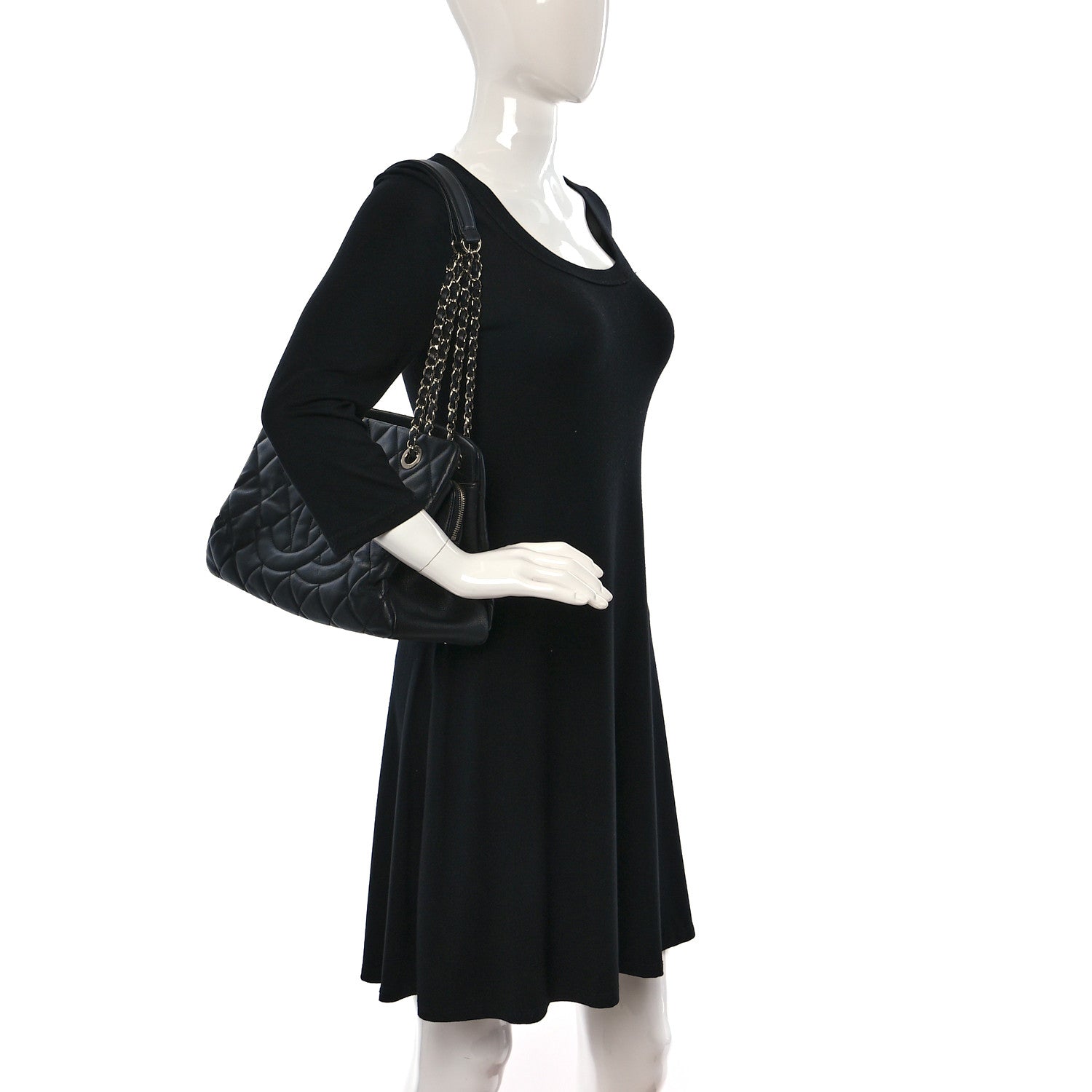 Chanel Caviar Quilted Timeless CC Shopping Tote Black 2 of 18