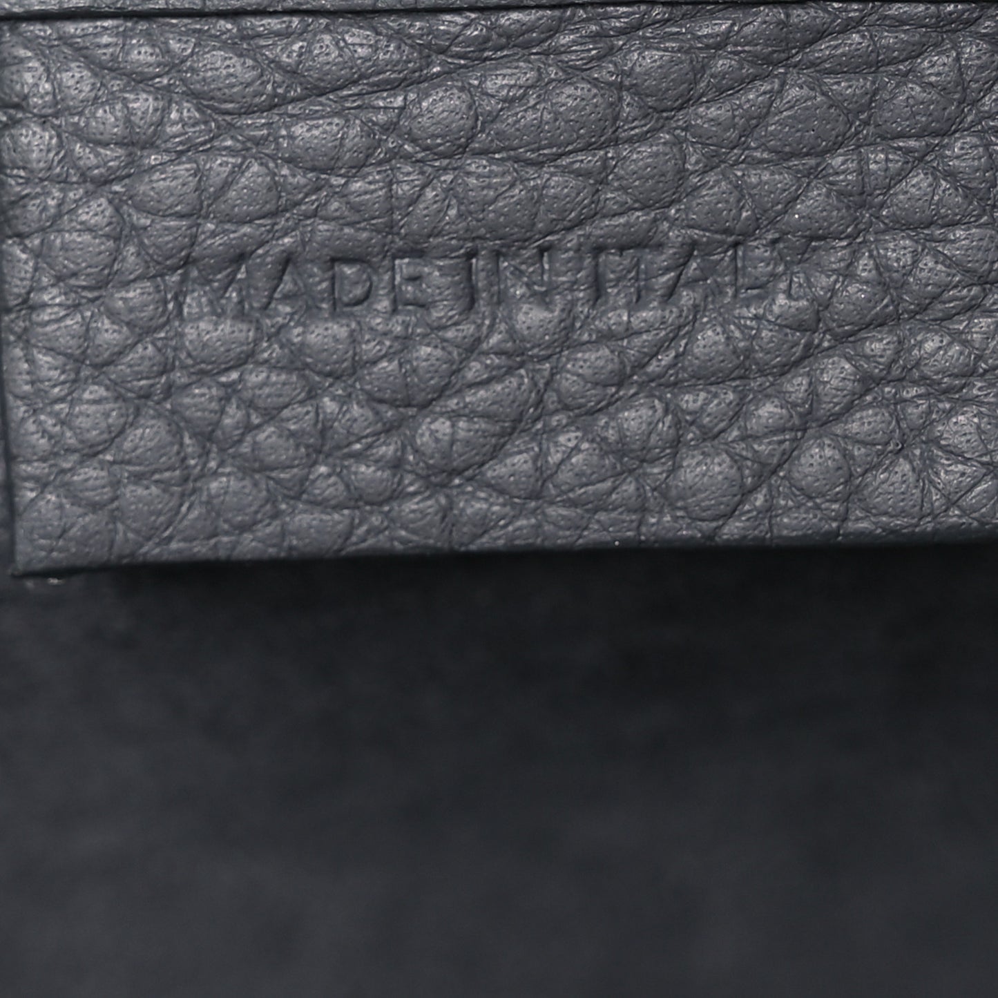 Drummed Calfskin Nano Luggage Kohl