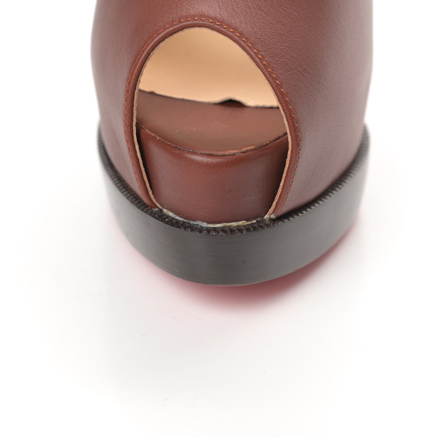 Calfskin Palais Royal Trepointe 140 Pumps 36.5 Brown