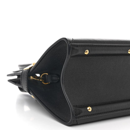 Louis Vuitton Calfskin Steamer PM  Black 6 of 9