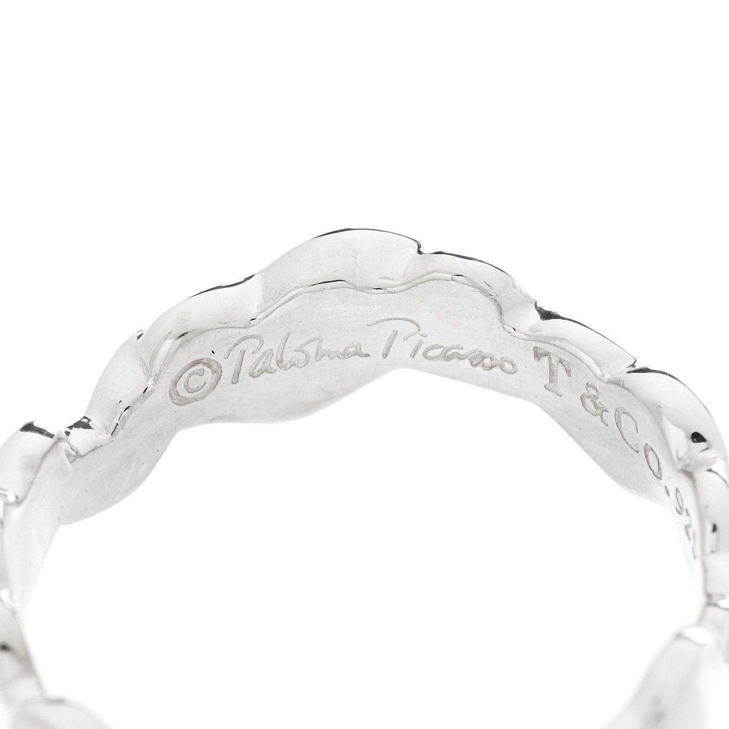 Tiffany Sterling Silver Paloma Picasso Modern Hearts Band Ring 51 5.75 5 of 6