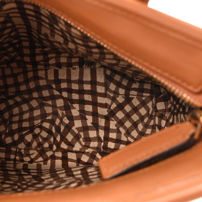 MCM Visetos Mini Anya Top Zip Shopper Tote Cognac 5 of 9