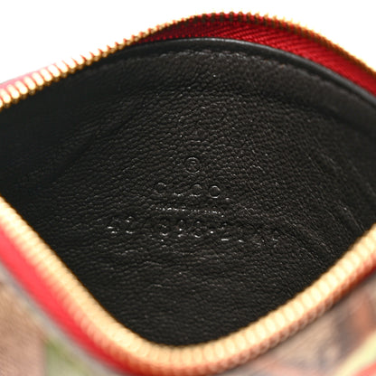Gucci GG Supreme Monogram Tian Key Case Beige Multicolor Red 6 of 6