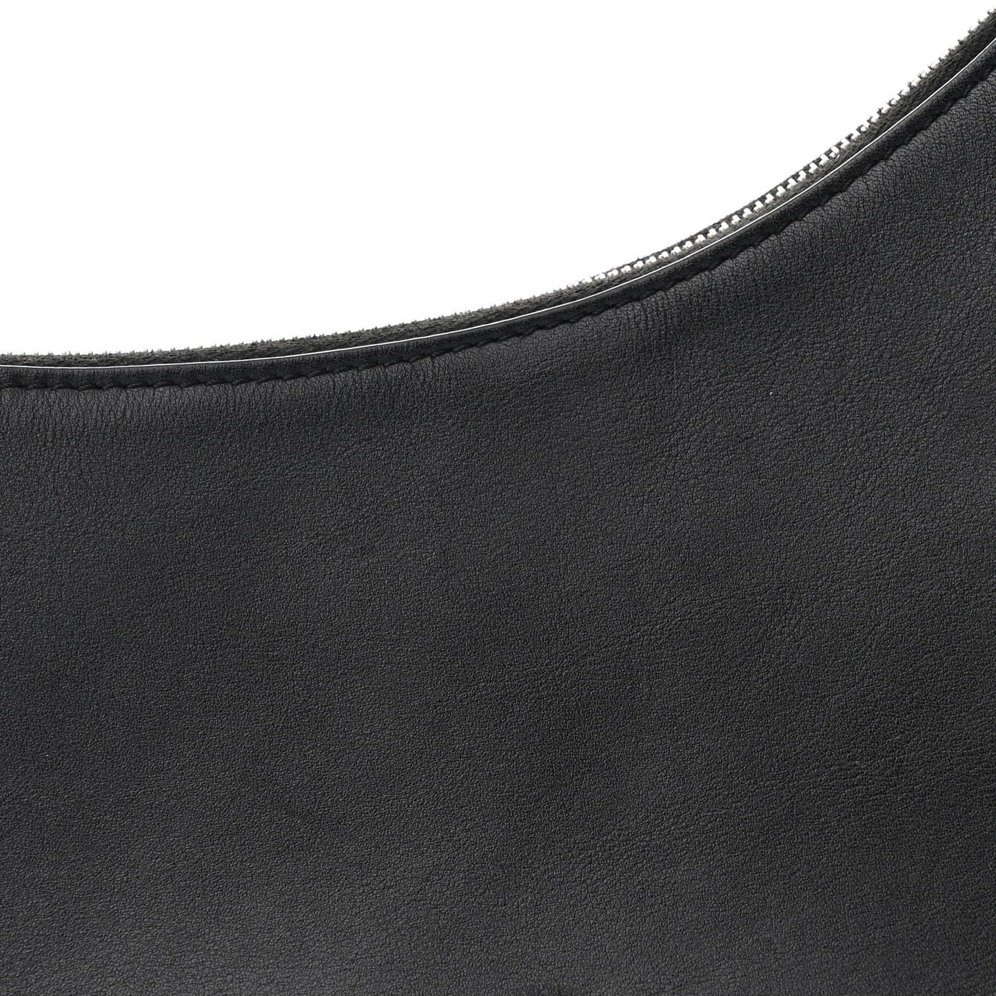 Smooth Calfskin Half Moon Shoulder Bag Black