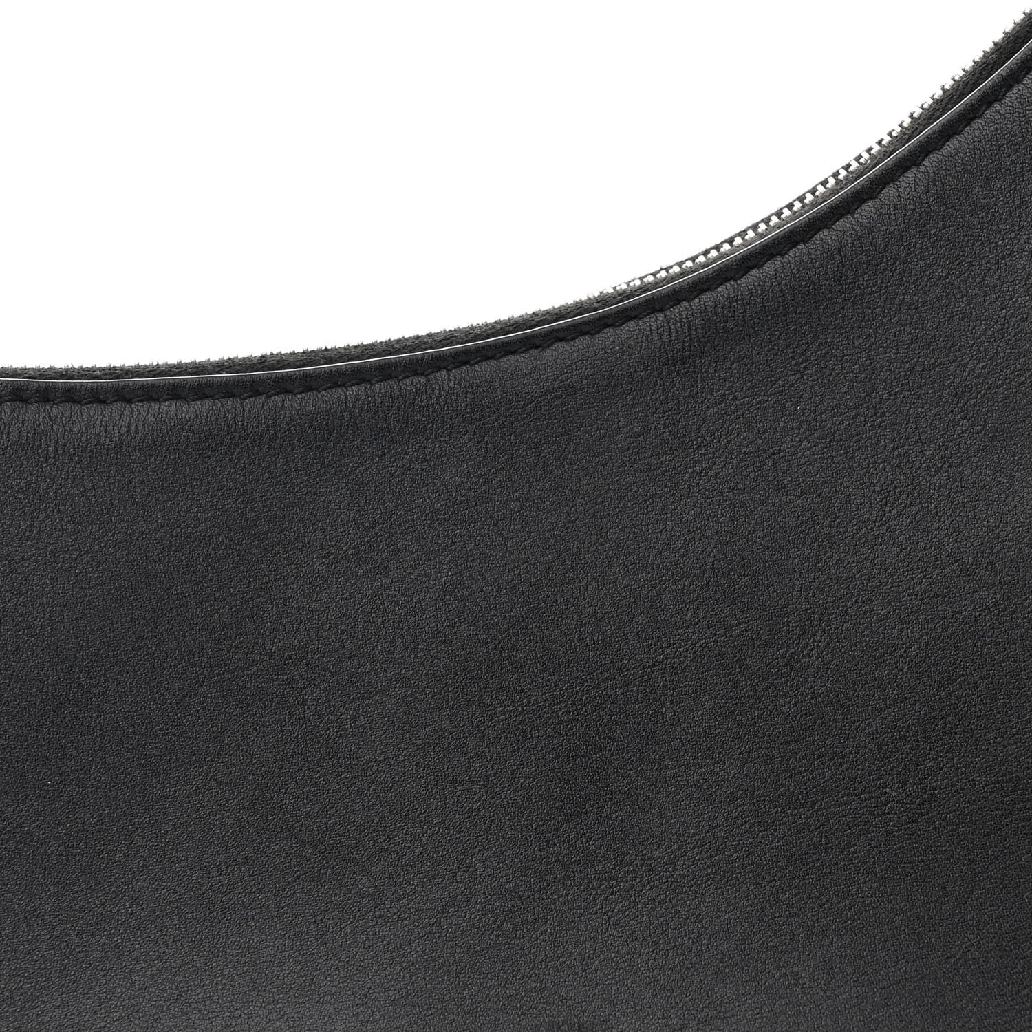 The Row Smooth Calfskin Half Moon Shoulder Bag Black 7 of 9
