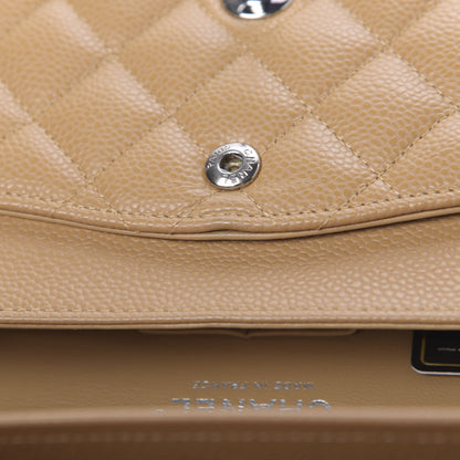 Chanel Caviar Quilted Medium Double Flap Beige 10 of 11