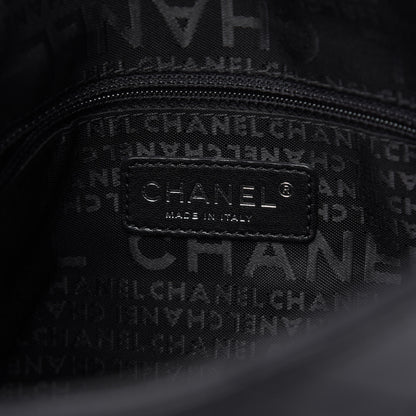 Chanel Lambskin Stitched Medium Ultimate Soft Tote Black 8 of 9