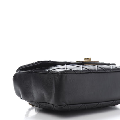 Chanel Calfskin Diamond Debossed Medium Cosmos Flap Black 10 of 12