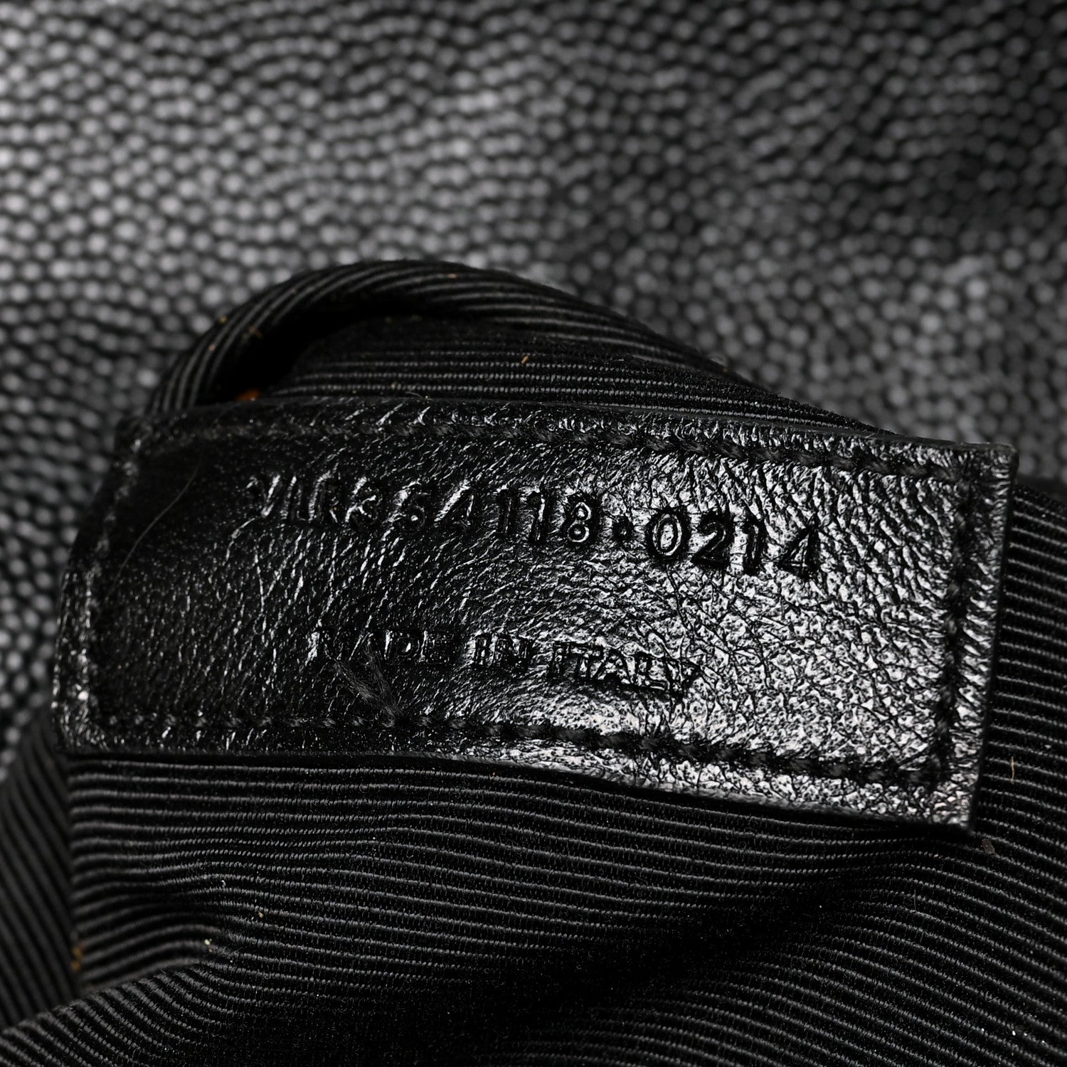 Saint Laurent Grain De Poudre Matelasse Chevron Large Monogram Satchel Black 7 of 14