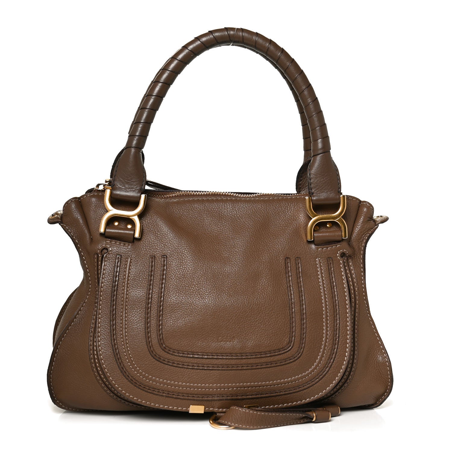 Chloe Calfskin Medium Marcie Satchel Barbour Khaki 1 of 15
