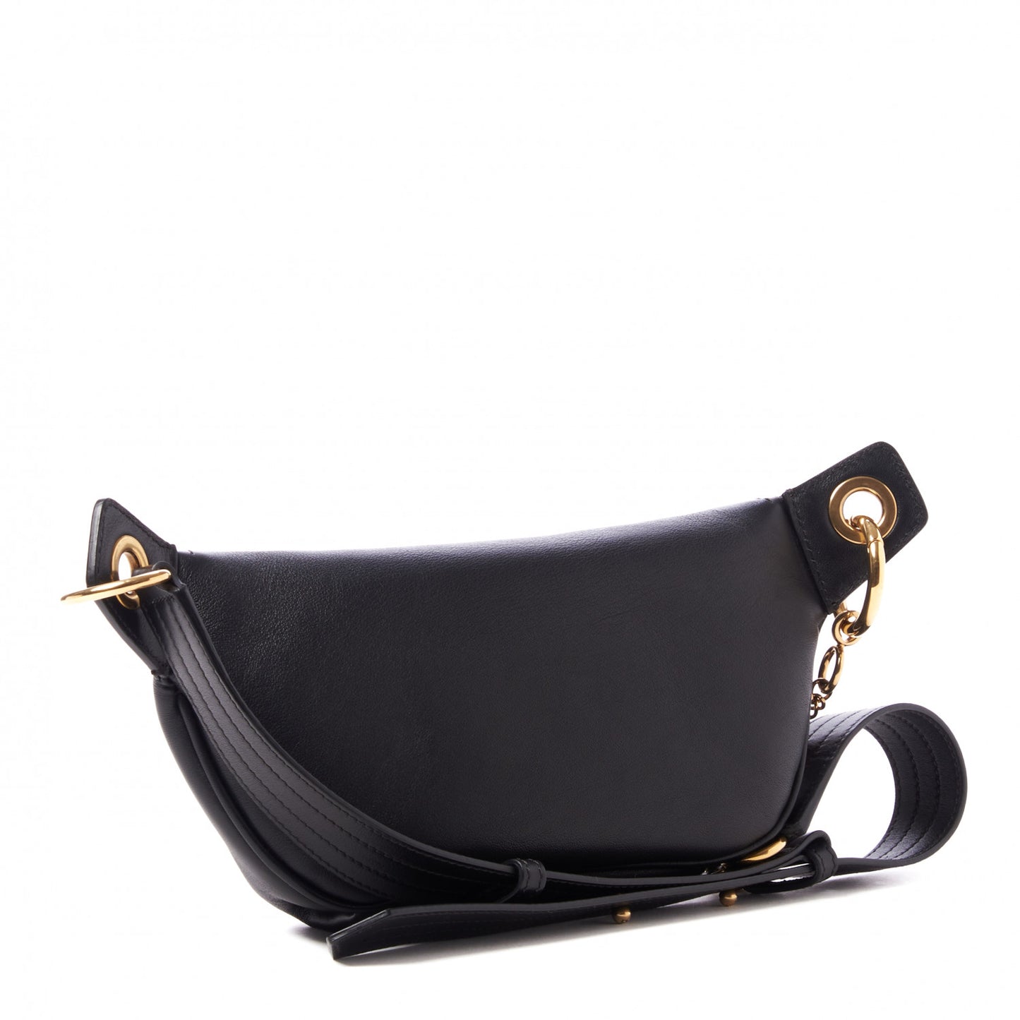 Calfskin Mini Whip Belt Bag Black