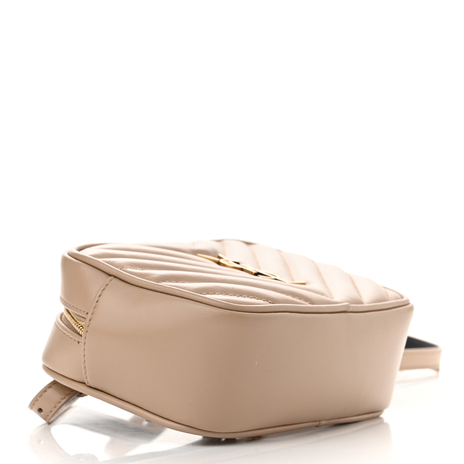 Saint Laurent Calfskin Matelasse Monogram Lou Belt Bag Dark Beige 4 of 11