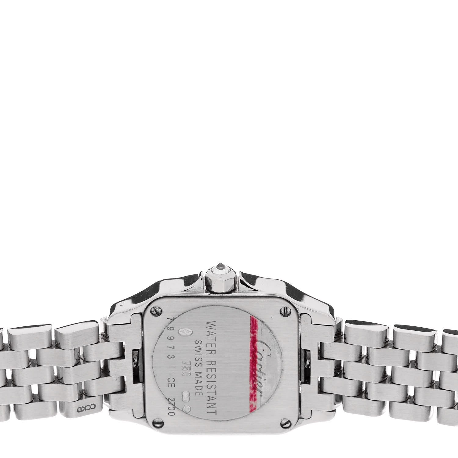 Cartier 18K White Gold Diamond 20mm Santos Demoiselle Quartz Watch 4 of 5