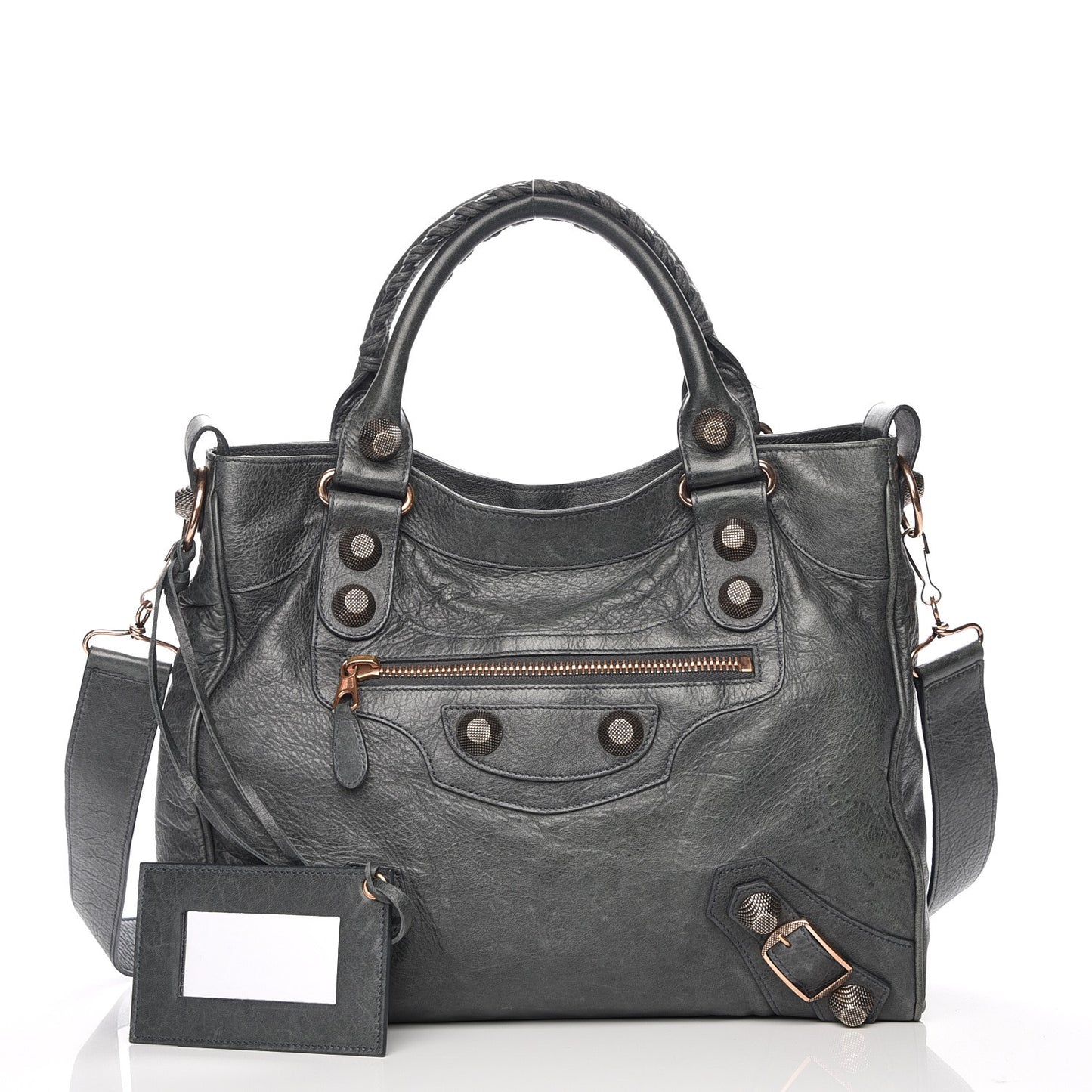 Agneau Giant 21 Rose Gold Hardware Velo Anthracite