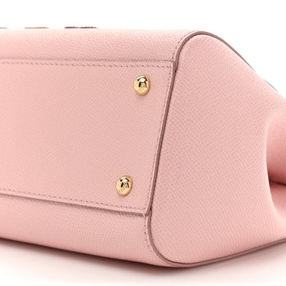 Dolce & Gabbana DOLCE GABBANA Dauphine Medium DG Family Patch Miss Sicily Satchel Rosa Carne 9 of 16