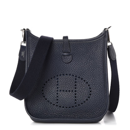 Hermes Taurillon Clemence Evelyne TPM Bleu Nuit 1 of 7