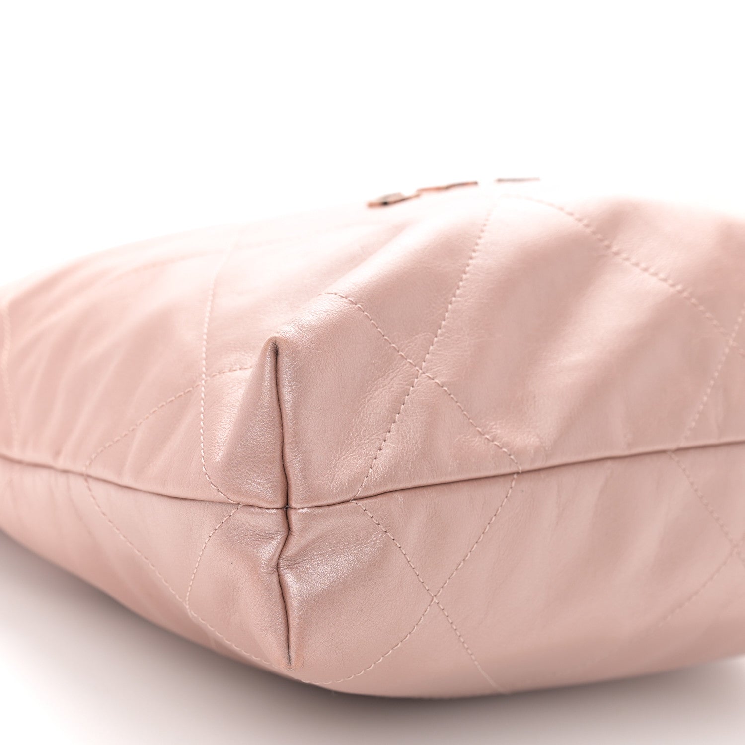 Chanel Metallic Calfskin Quilted Small Chanel 22 Pink 10 of 12