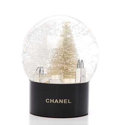 Chanel Glass Christmas Tree Shopping Bag Snow Globe 2 of 4
