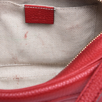 Gucci Pebbled Calfskin Small Soho Disco Bag Vibrant Red 9 of 9
