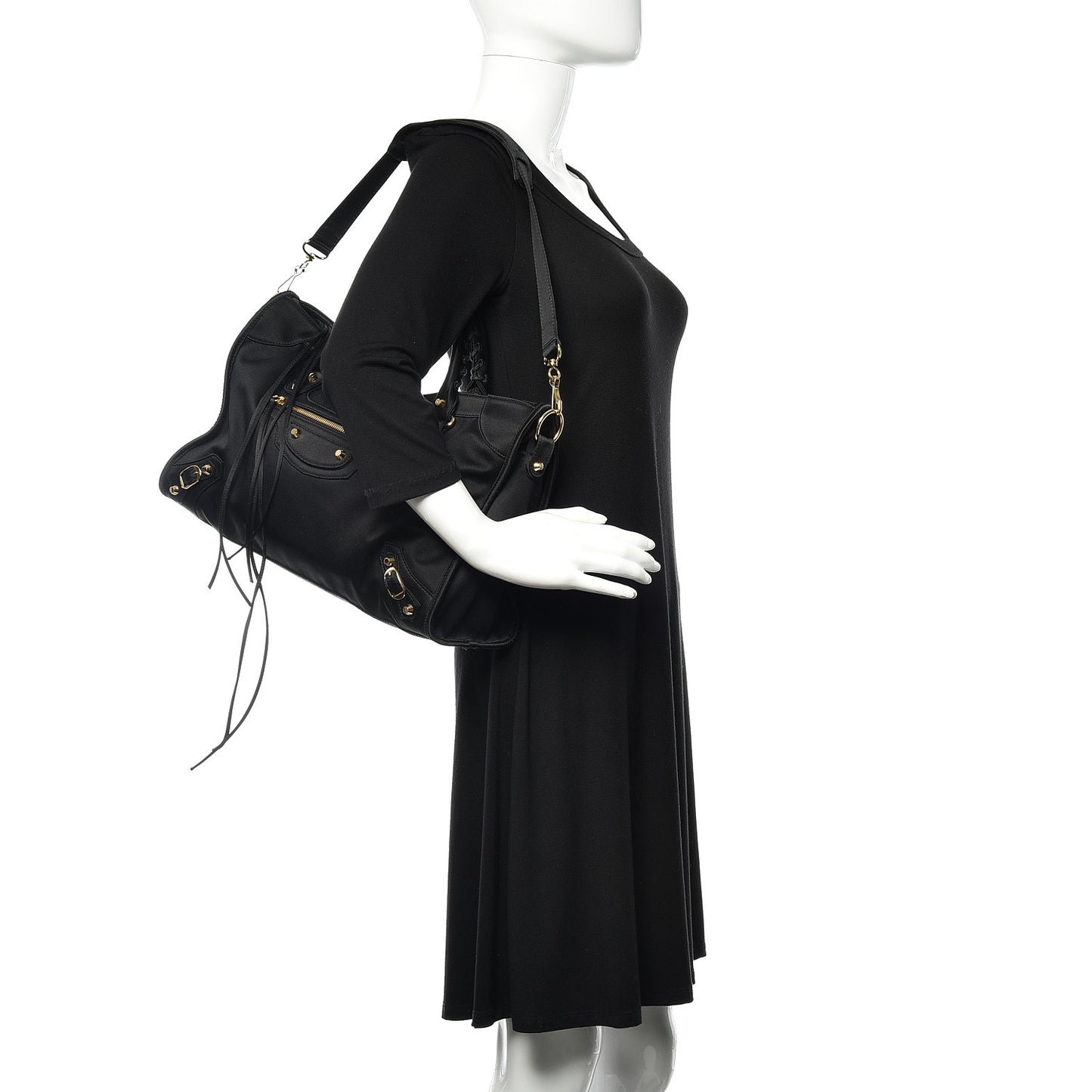 Satin Classic Gold Hardware City Black