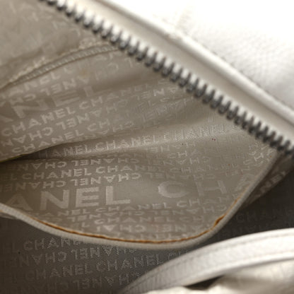 Chanel Caviar Square Stitched Bag White 8 of 14