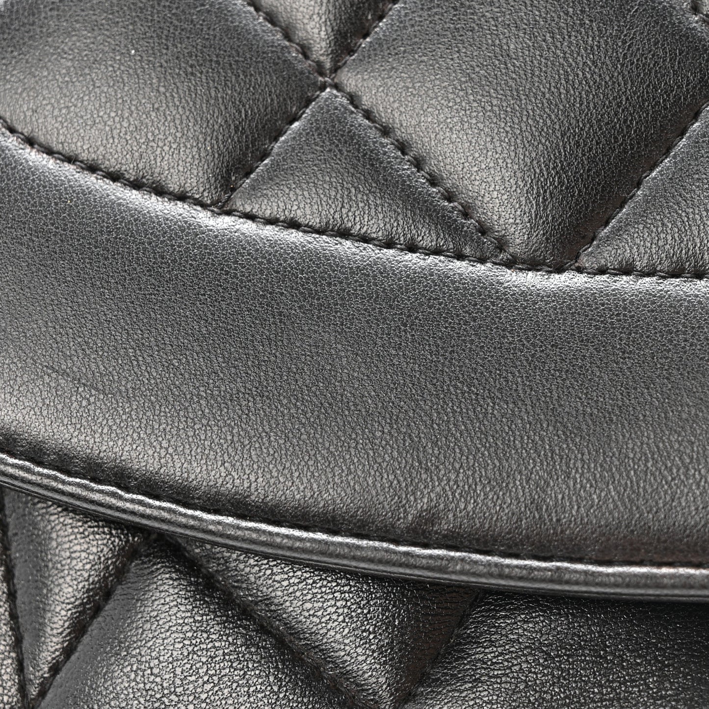 Lambskin Quilted Medium Single Flap Black