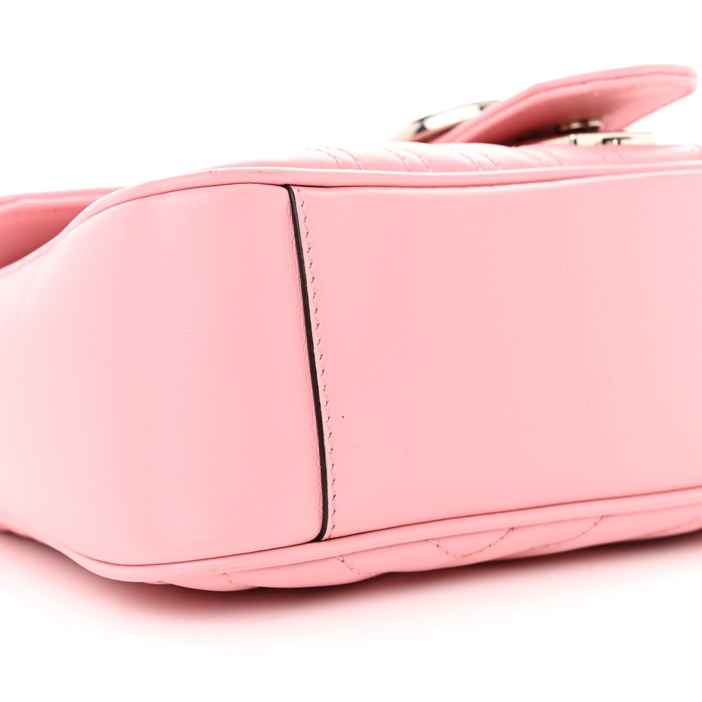 Calfskin Matelasse Small GG Marmont Shoulder Bag Wild Rose