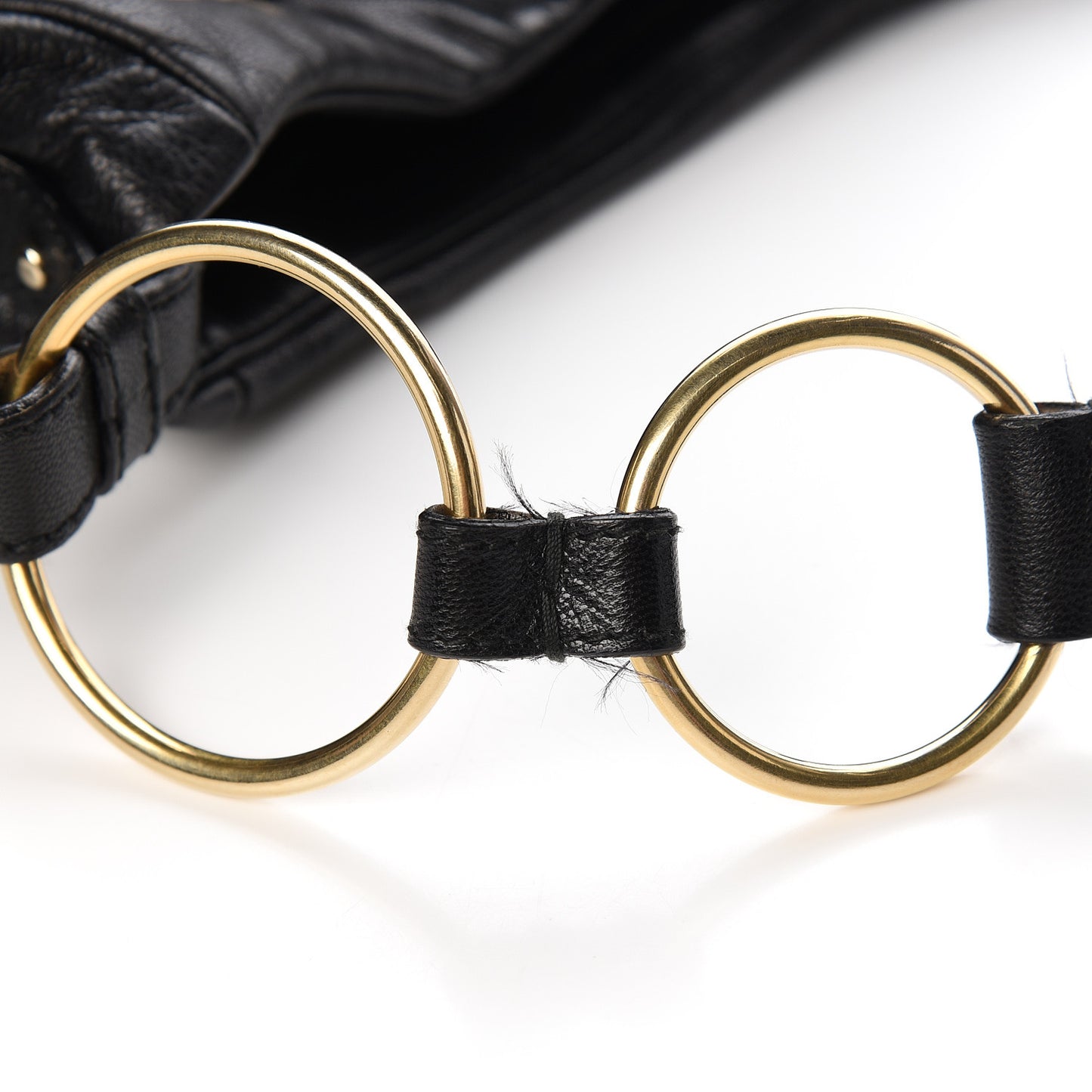 Calfskin Saharienne Shoulder Bag Black
