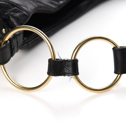 Saint Laurent Calfskin Saharienne Shoulder Bag Black 10 of 15