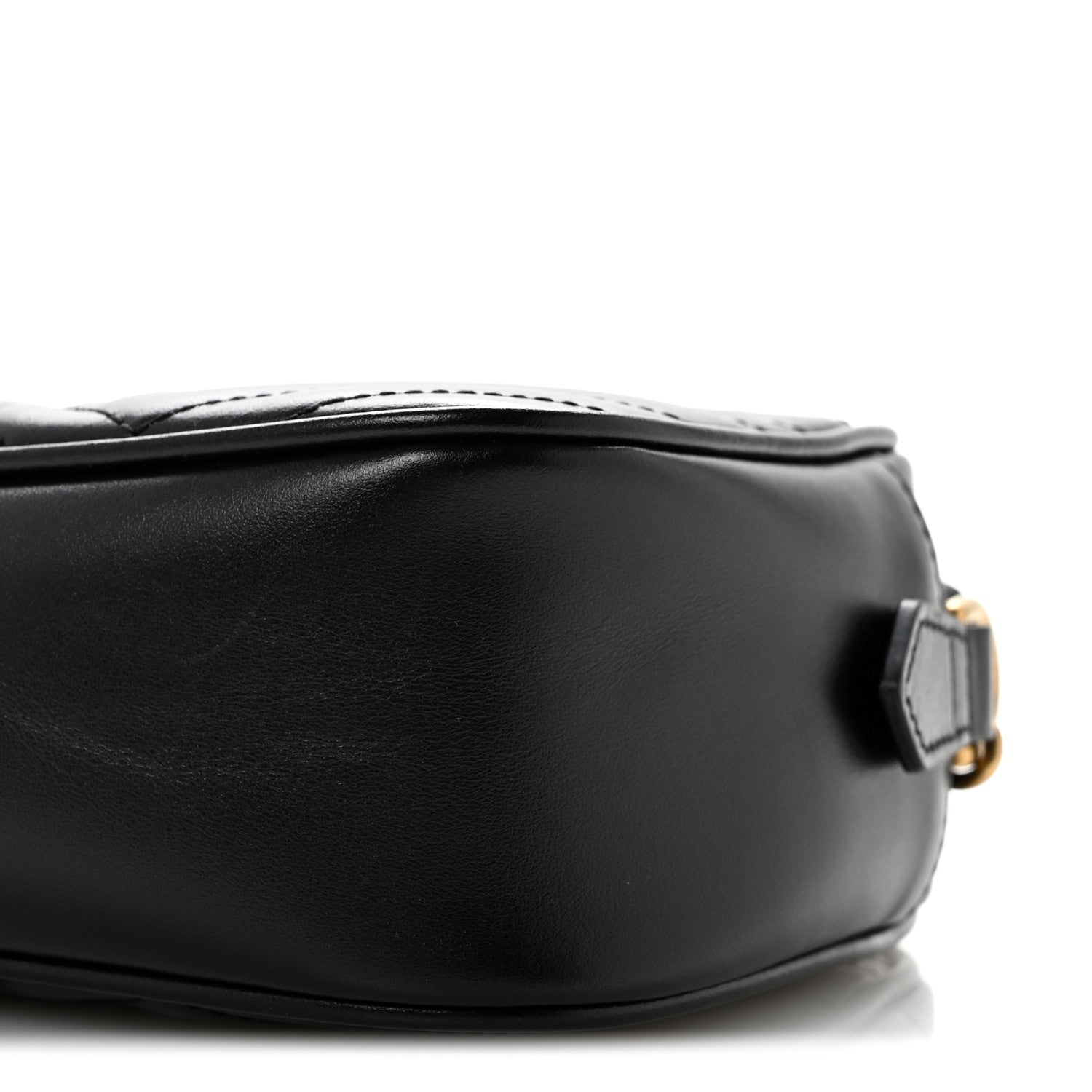 Gucci Calfskin Matelasse Small GG Marmont Chain Shoulder Bag Black 10 of 11