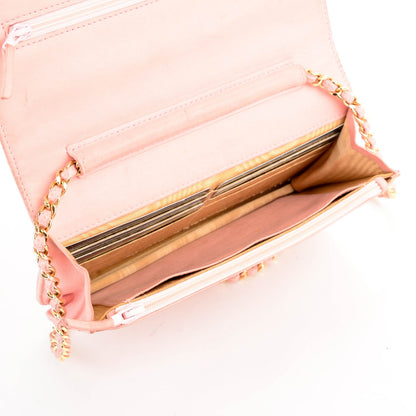 Chanel Caviar Timeless CC Wallet On Chain WOC Pink 5 of 8
