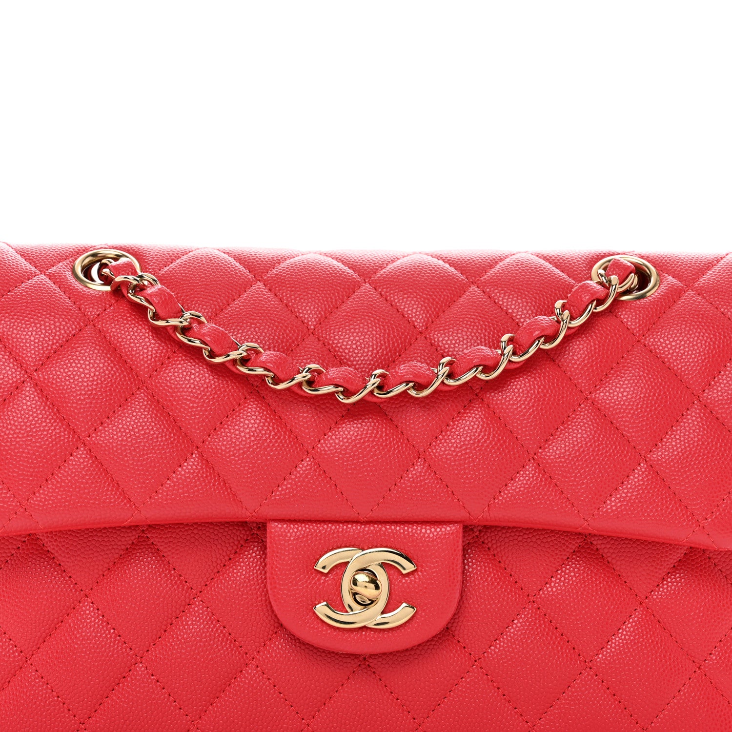 Chanel Caviar Quilted Small Double Flap Red 5 of 12