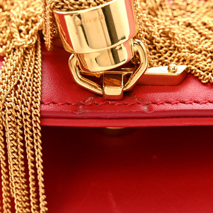 Saint Laurent Smooth Calfskin Medium Classic Monogram Kate Tassel Satchel Red 12 of 12