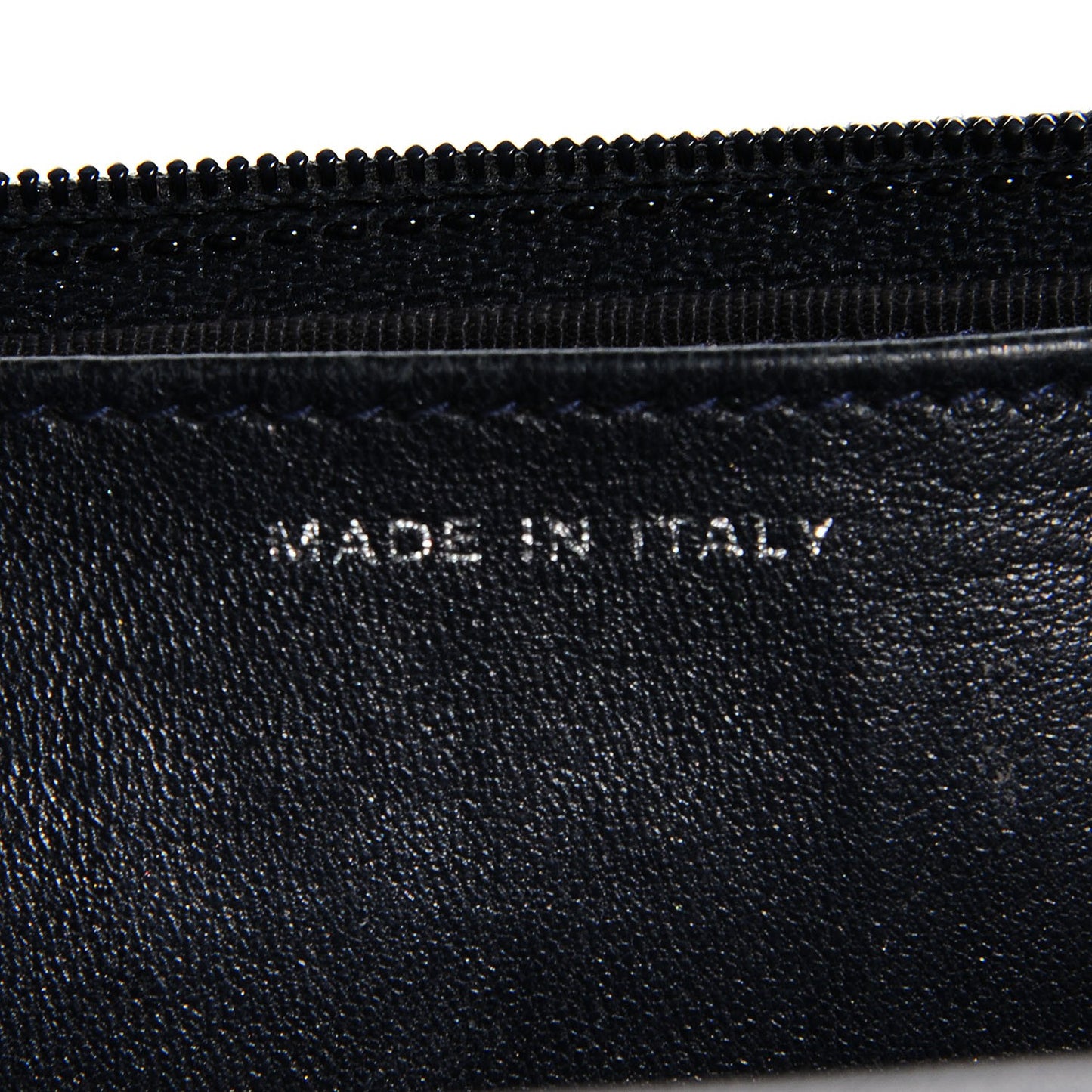 Lambskin Quilted Wallet On Chain WOC Navy Blue