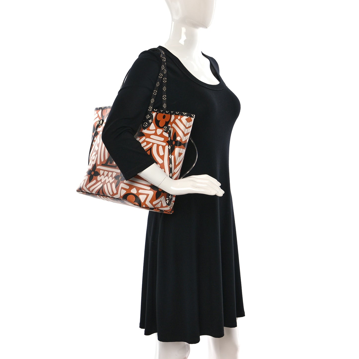 Monogram Giant Crafty Neverfull MM Creme Caramel